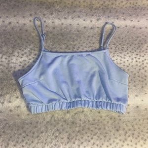 Blue crop top